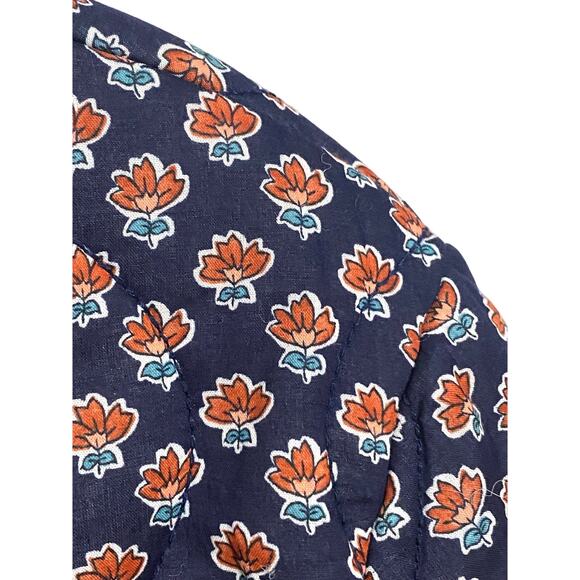 Chelsea & Violet Foulard Stamp Quilted Snap Front Jacket Cottagecore Womens XS - Picture 3 of 7